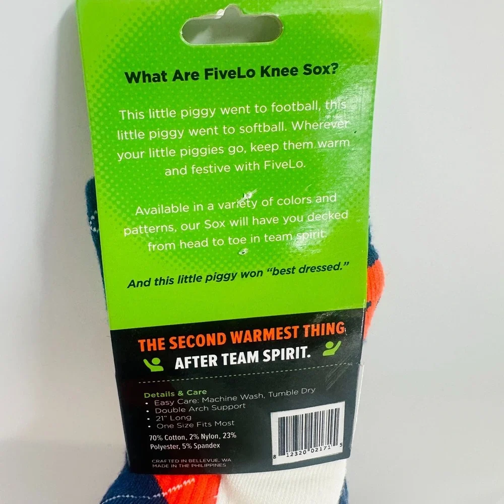 Fivelo Warmer, Brighter, Louder Argyle Knee Socks Multicolor One Size NWT‎